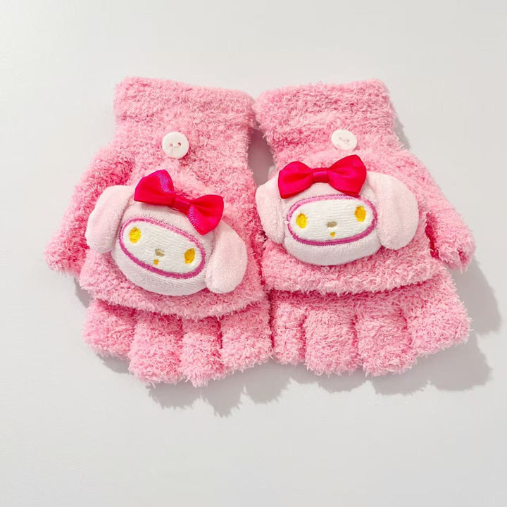 Children's Playful Bear-Themed Fingerless Gloves Kalsten