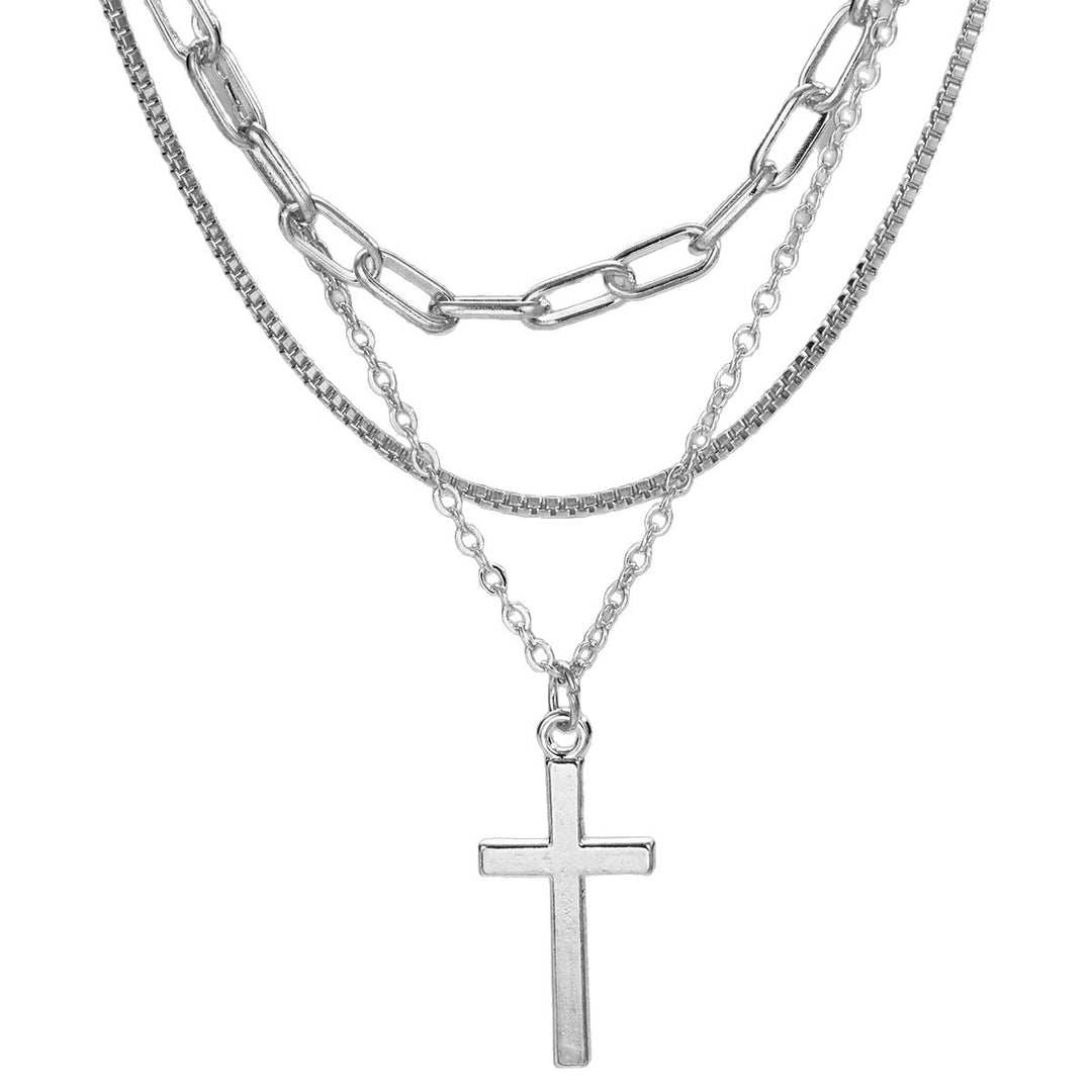 Multi-Layered Cross Pendant Necklace Kalsten