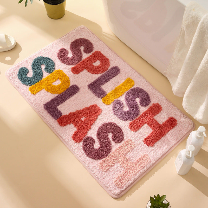 Fun Typography Bath Mat