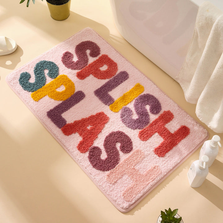 Fun Typography Bath Mat