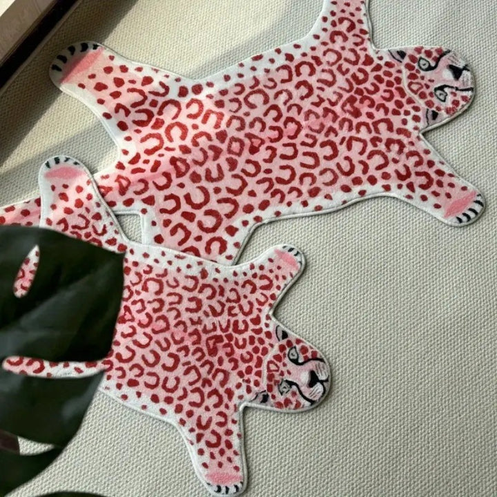 Leopard Print Plush Bath Mat