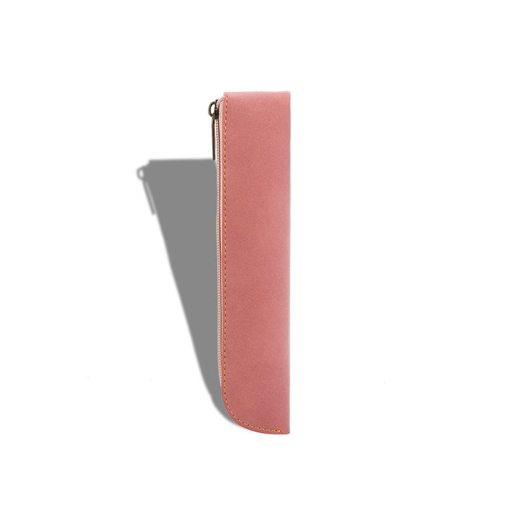 Luxury Leather Zippered Pencil Case
