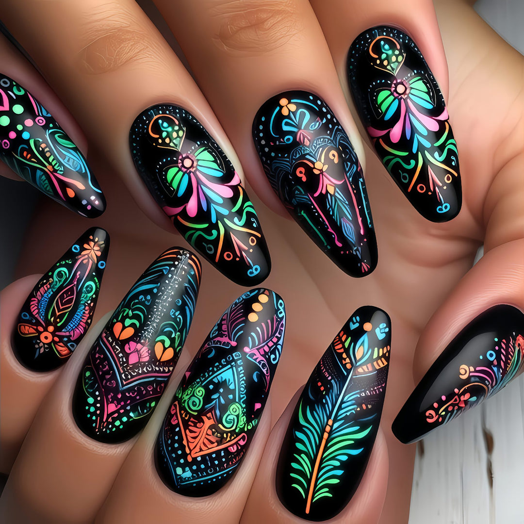 Artificial Nails in Creative Mandala Design Kalsten