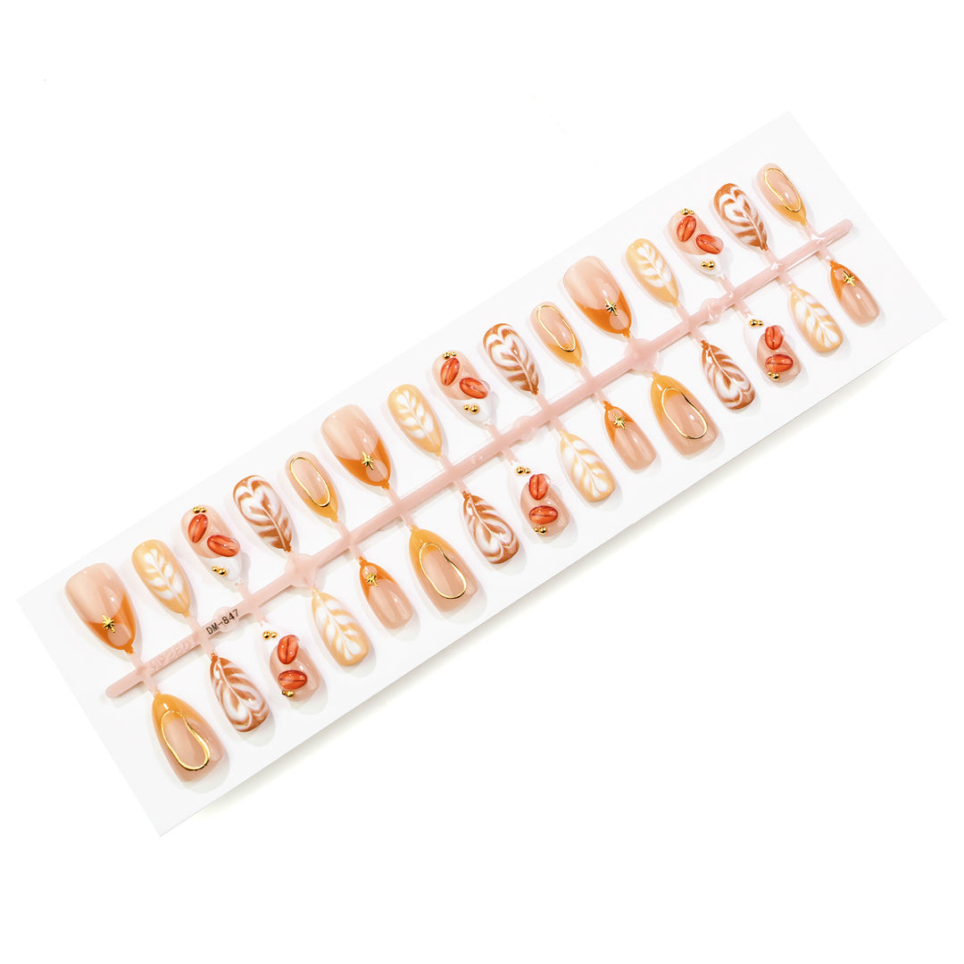 Artistic Almond-Shaped Press-On Nail Set Kalsten