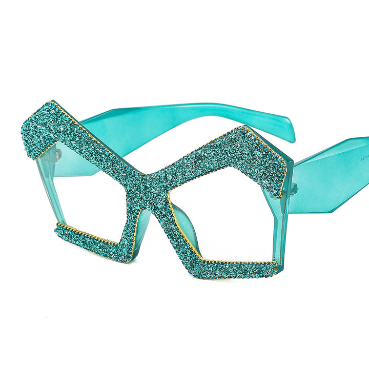 Women's Sparkling Cat-Eye Sunglasses with Extravagant Rhinestone Frame Kalsten