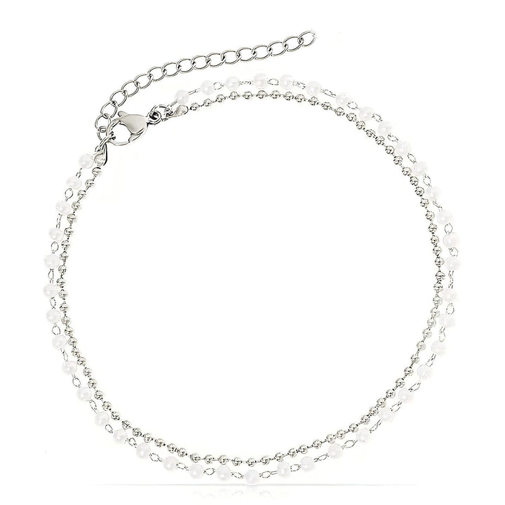 Double Strand Crystal Beaded Anklet Kalsten