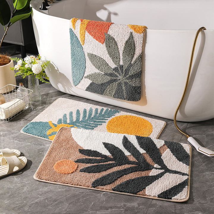 Artistic Floral Bath Mat Kalsten