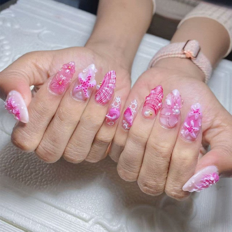 Artistic 3D Floral Nail Design Kalsten