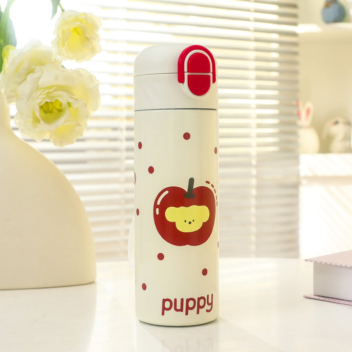 Ladies Insulated Water Bottle with Cheerful Apple Design Kalsten