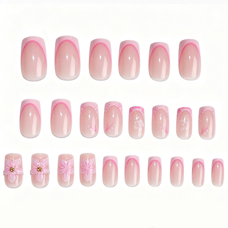 Artistic Floral Press-On Nail Art Kit Kalsten