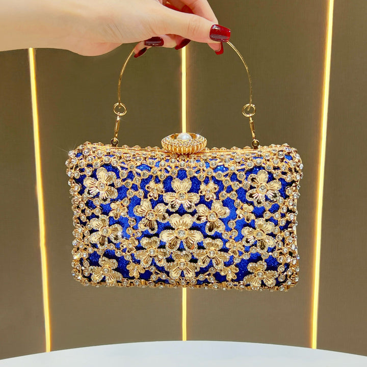 Floral Appliqué Evening Clutch