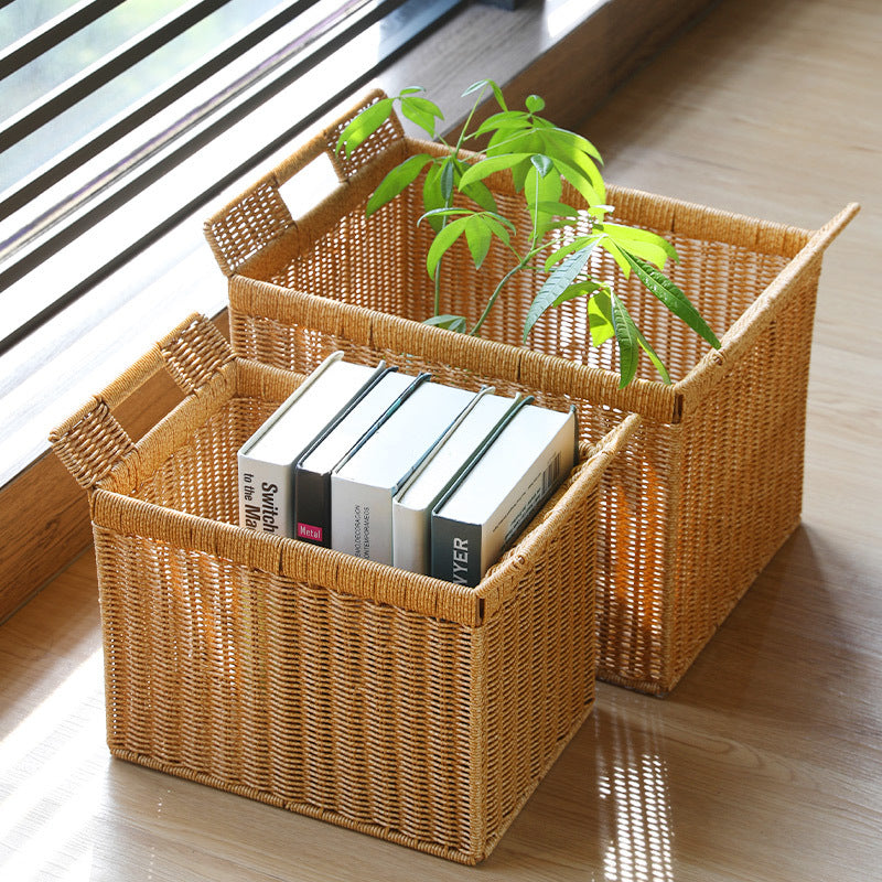 Handcrafted Woven Storage Cube with Ergonomic Handles Kalsten