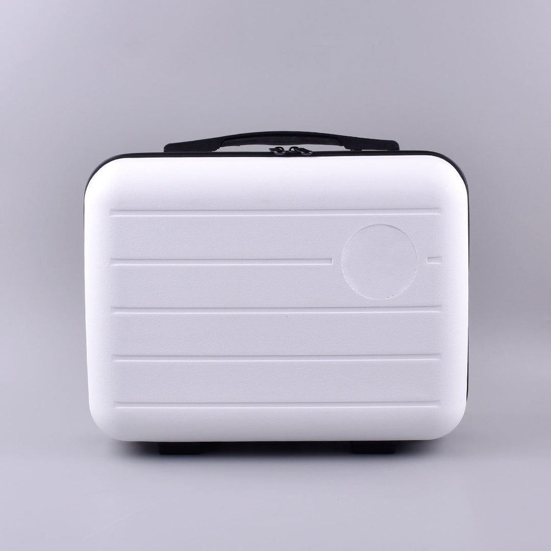 compact hardshell travel carry case with top handle and reinforced ridged shell Kalsten