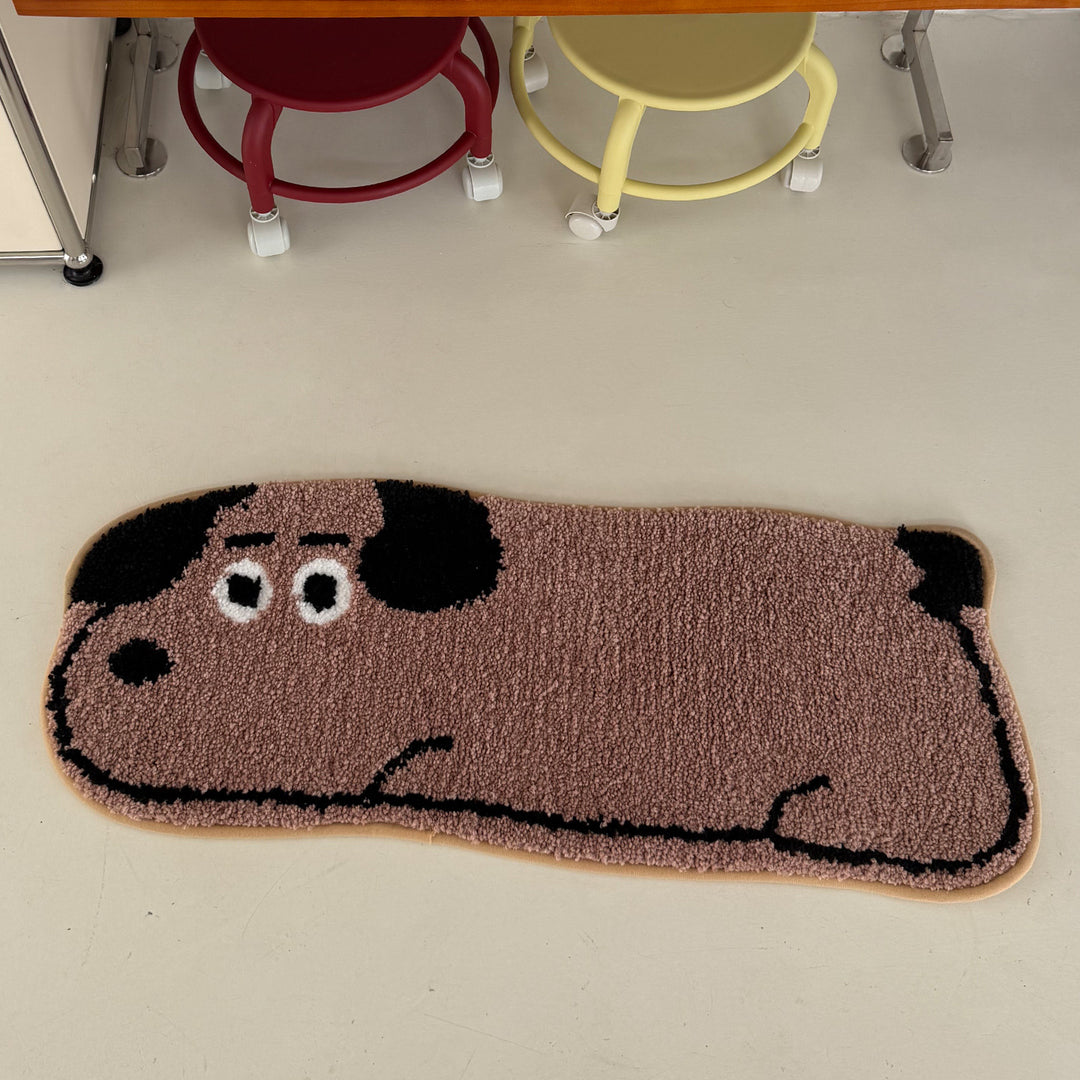Cute Cartoon Dog Shaped  Rug