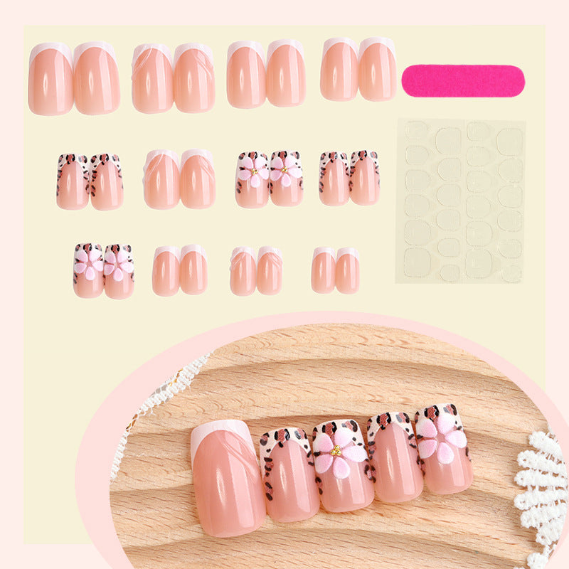 Creative Nail Art Set with Flower and Leopard Pattern Kalsten