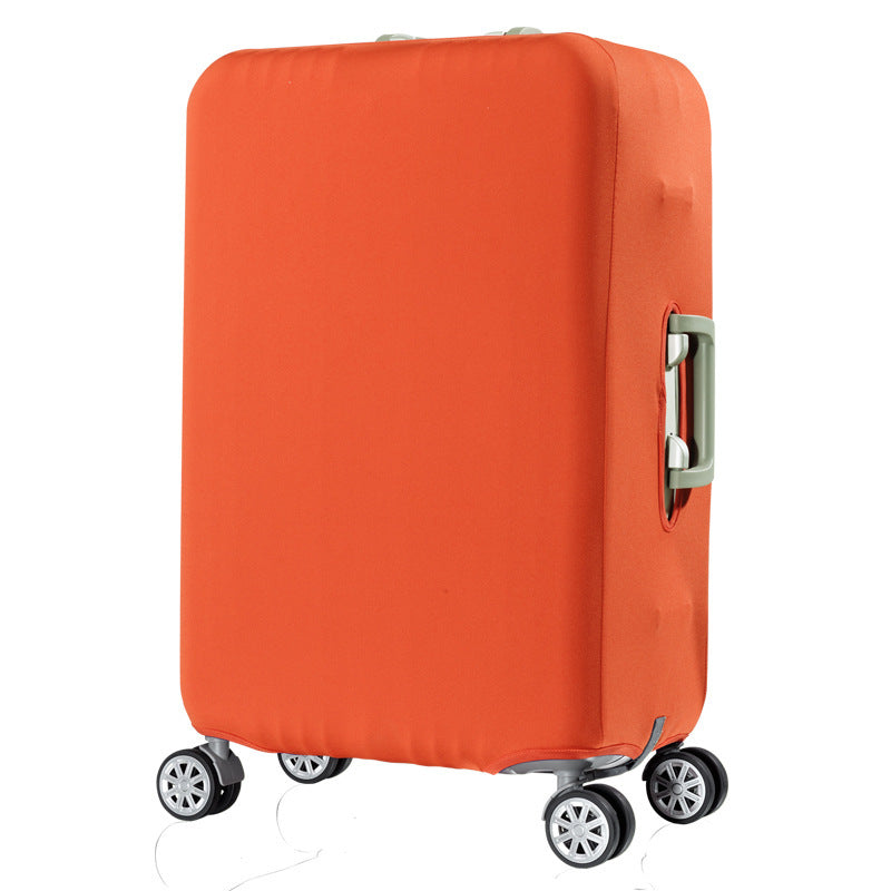 Unisex nan elastic motif suitcase cover made of stretchable polyester with handle and wheel openings Kalsten