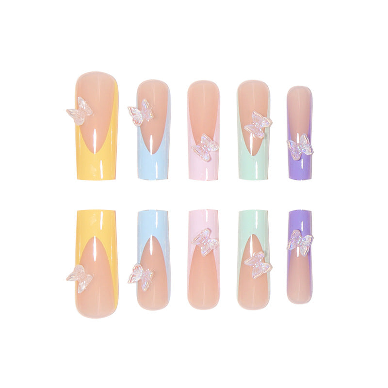 Decorative Butterfly-Inspired Press-On Nail Art Kalsten