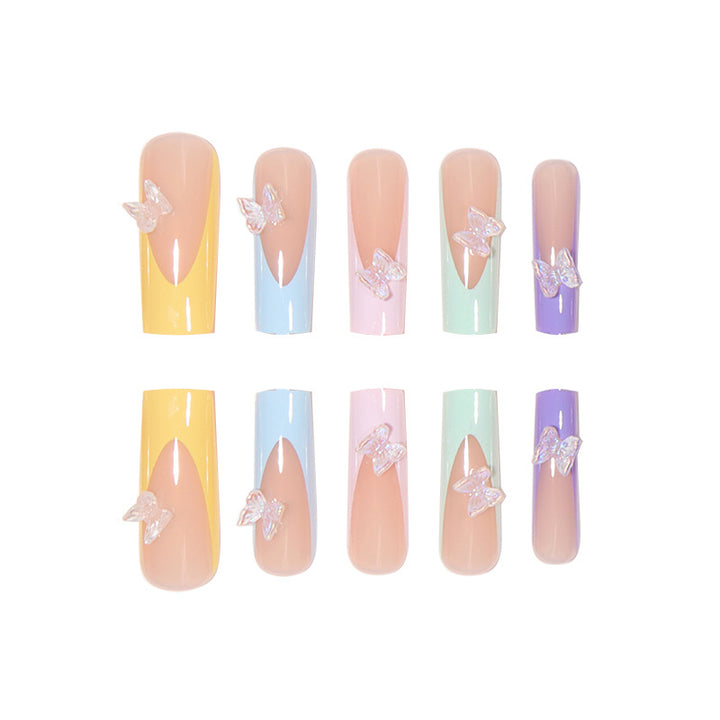 Decorative Butterfly-Inspired Press-On Nail Art Kalsten