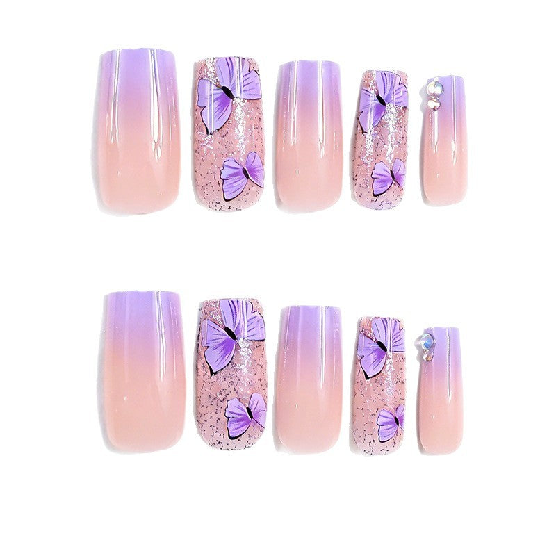 Decorative Butterfly Acrylic Nail Enhancements Kalsten