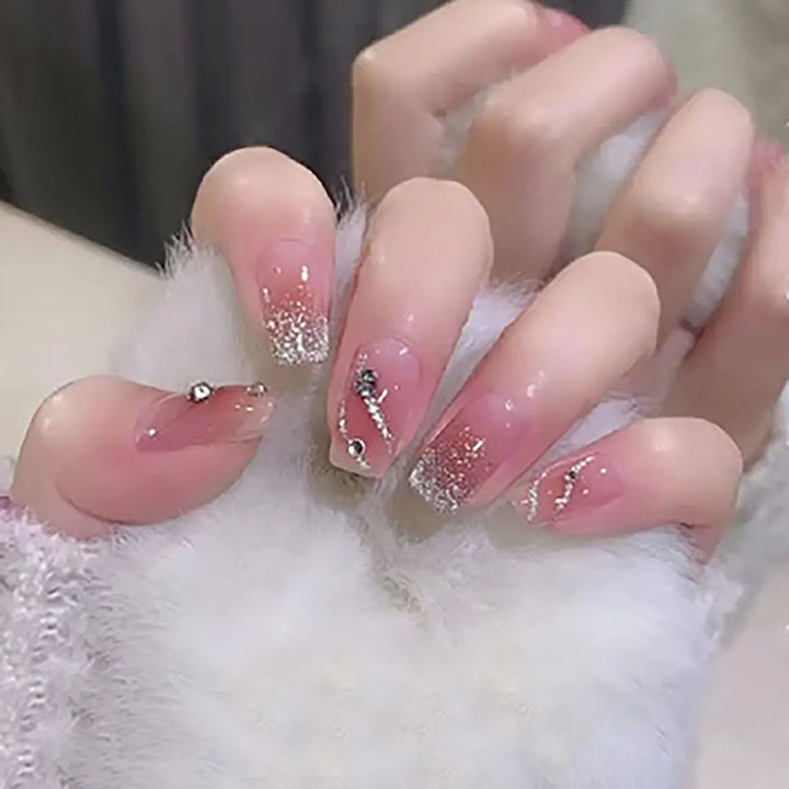Sparkling Glitter Ombre Press-On Nails