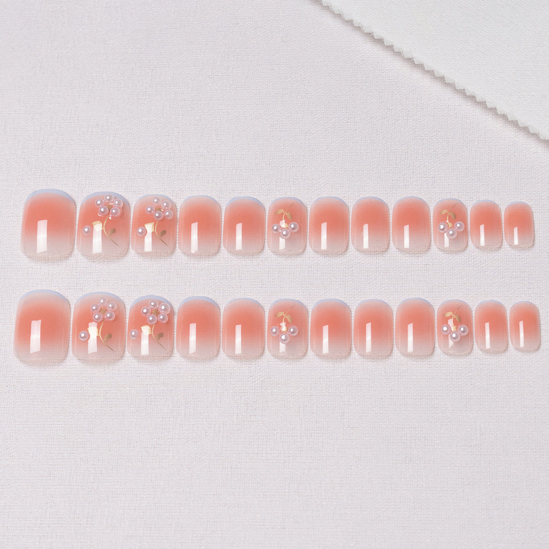 Floral Decorative Press-On Nail Art
