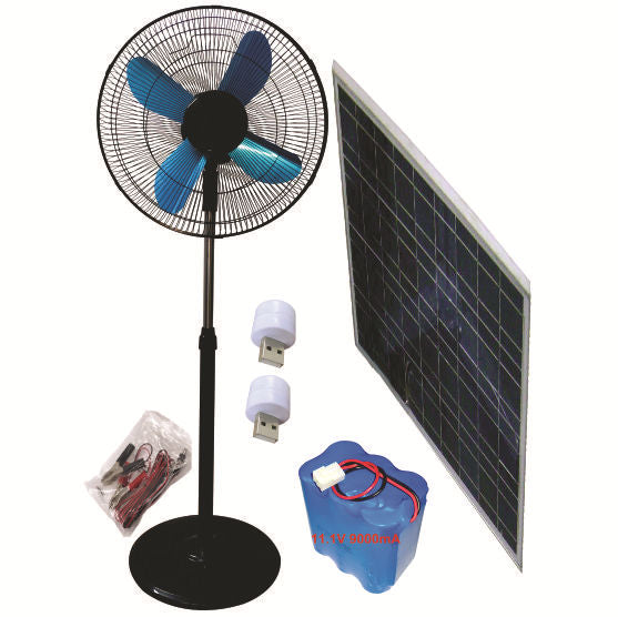 Unisex Solar-Powered Stand Fan by Kalsten