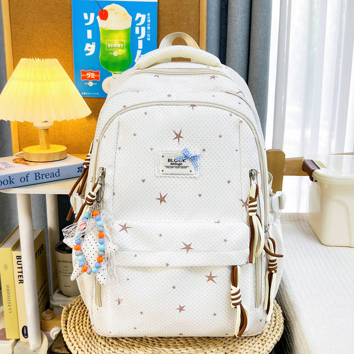 Stylish Star-Embellished Multi-Functional Backpack Kalsten
