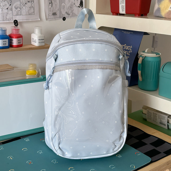 Transparent Dot-Patterned Backpack Kalsten