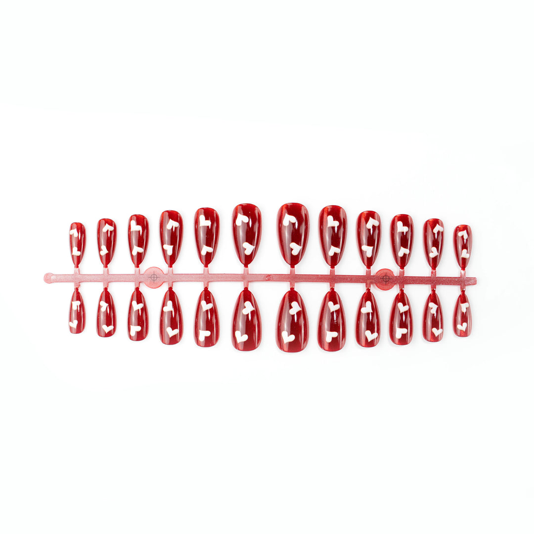 Heart-Inspired Press-On Nail Art