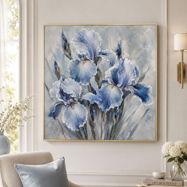 3D Textured Floral Canvas Artwork