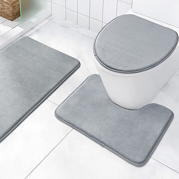 Soft Plush Bathroom Mat Set