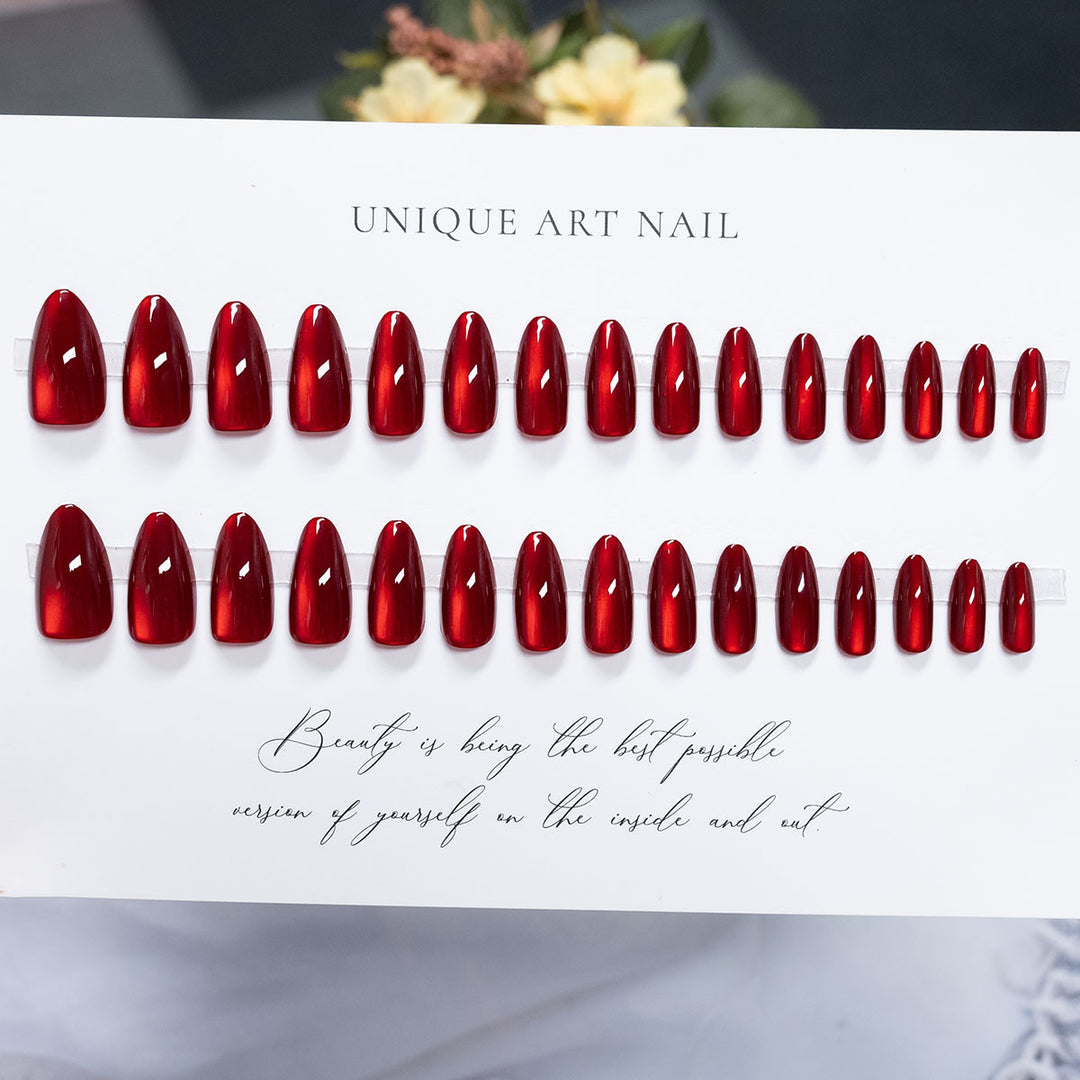 Glossy Stiletto Gel Nail Extensions