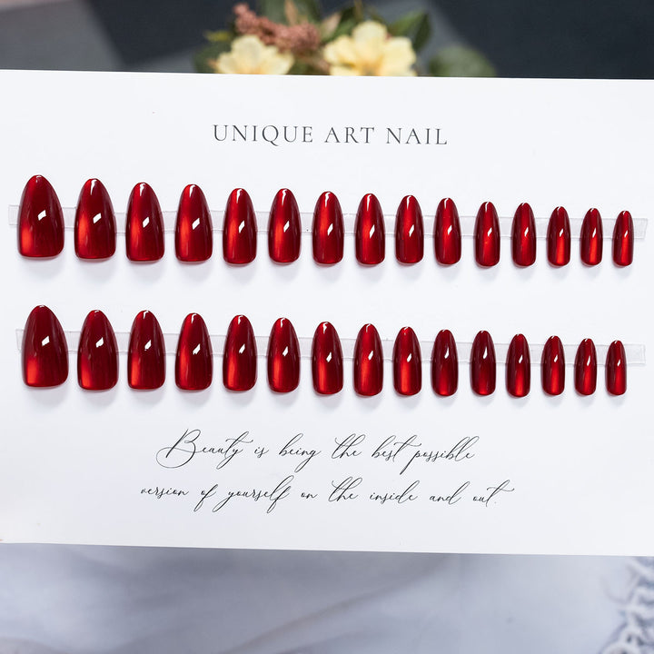Glossy Stiletto Gel Nail Extensions