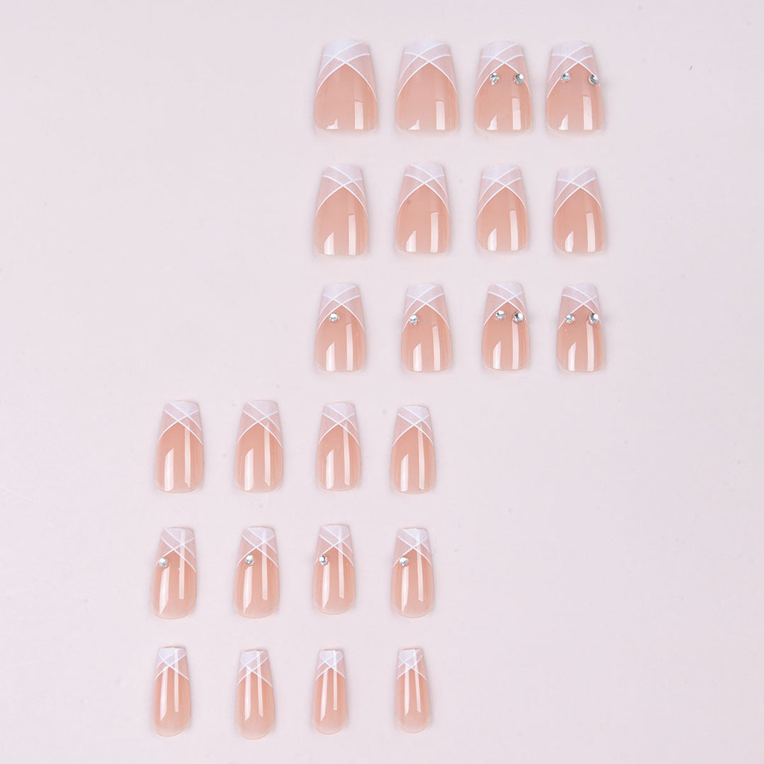 Elegant Decorative Press-On Nail Art Set