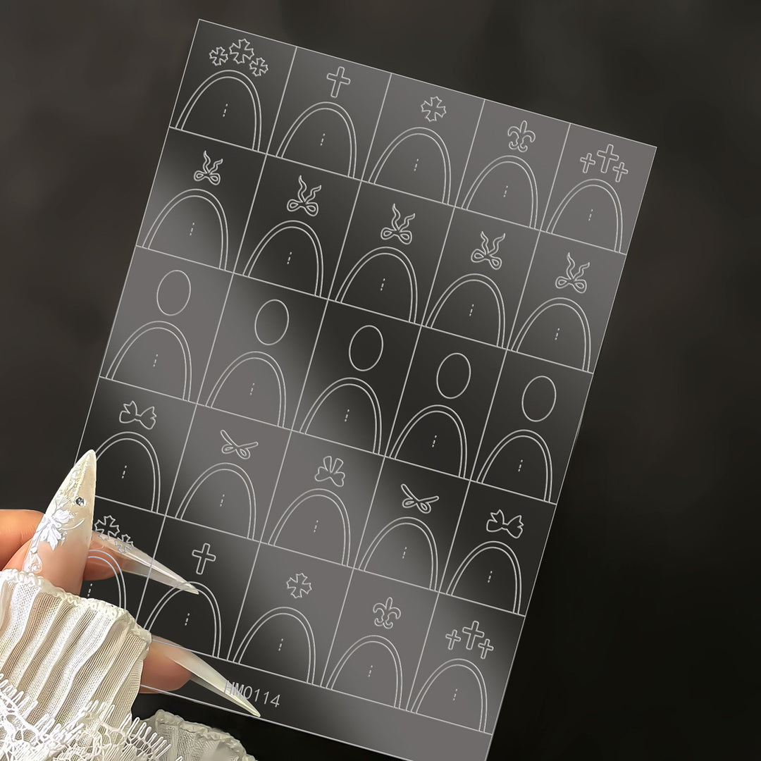 Butterfly Nail Art Stencil Sheet