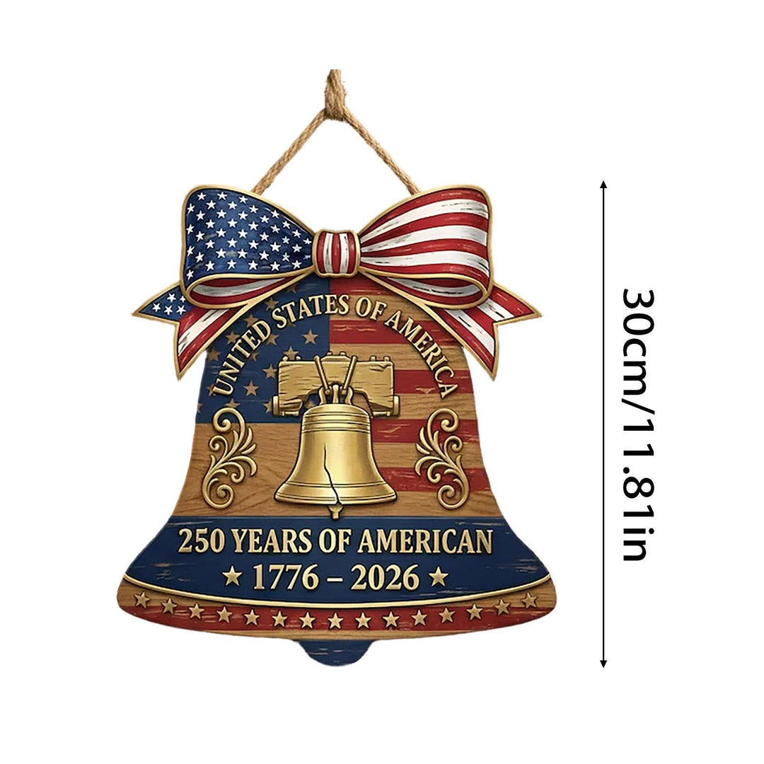 Unisex nan patriotic anniversary commemorative circular resin wall plaque with high-relief eagle Liberty Bell and Statue of Liberty personalization Kalsten