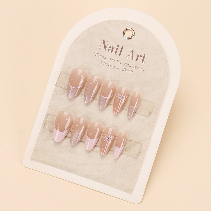 Stylish Press-On Nail Tips with Leopard Design Kalsten