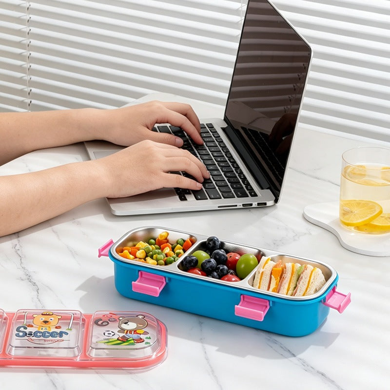 Animal-Themed Multi-Compartment Bento Lunch Box