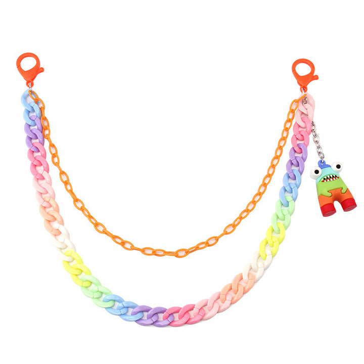 Keychain made of colorful plastic chains with Kalsten pendant