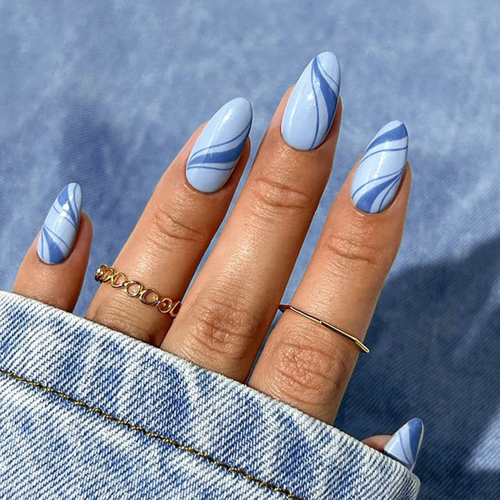 Artistic Long Stiletto Press-On Nails