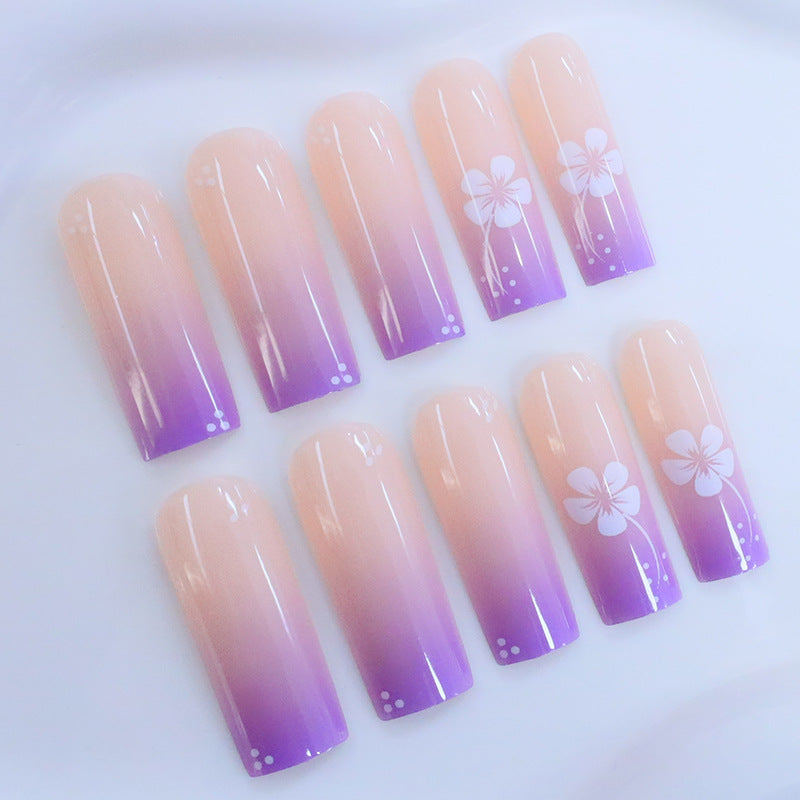 Decorative Floral Acrylic Nail Design Kalsten