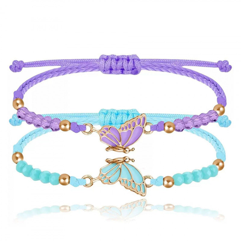 Butterfly Charm Necklace and Bracelet Set Kalsten