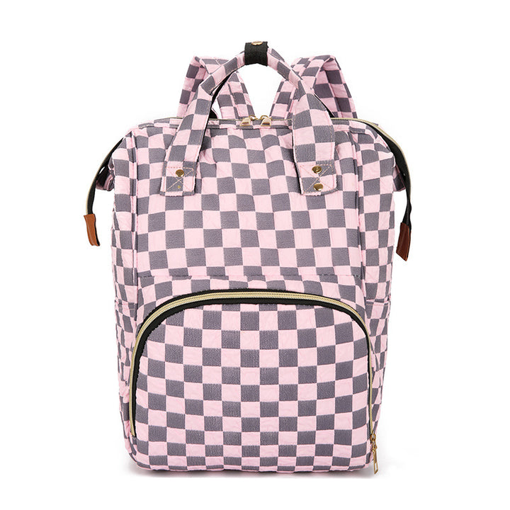 Checkered Patterned Backpack Kalsten