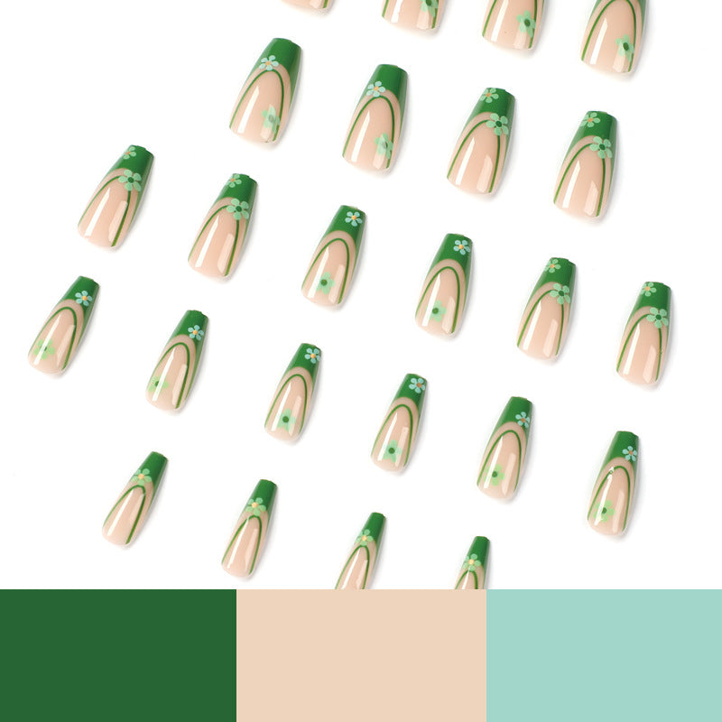 Artful nail art with floral accents and elegant design Kalsten