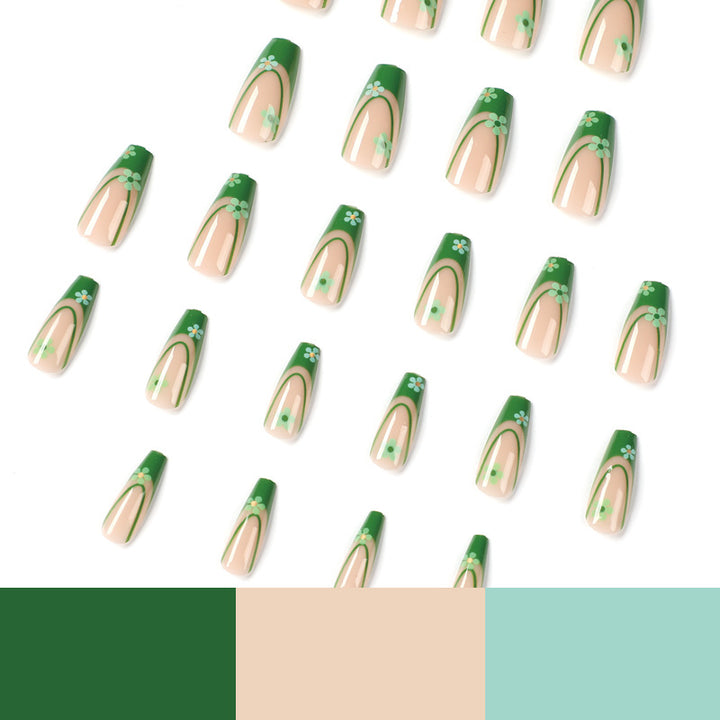 Artful nail art with floral accents and elegant design Kalsten