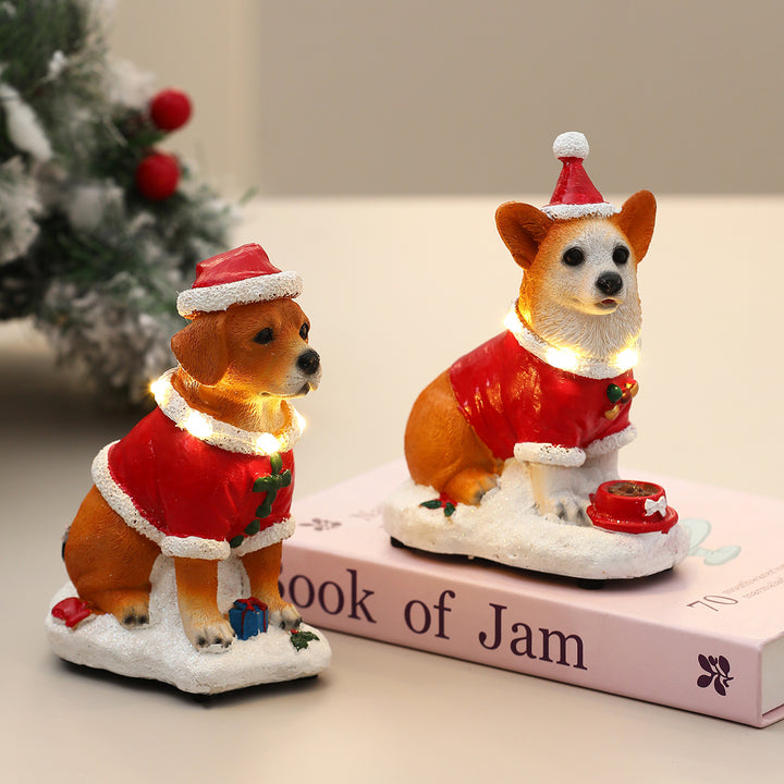 Festive LED Dog Figurine Kalsten