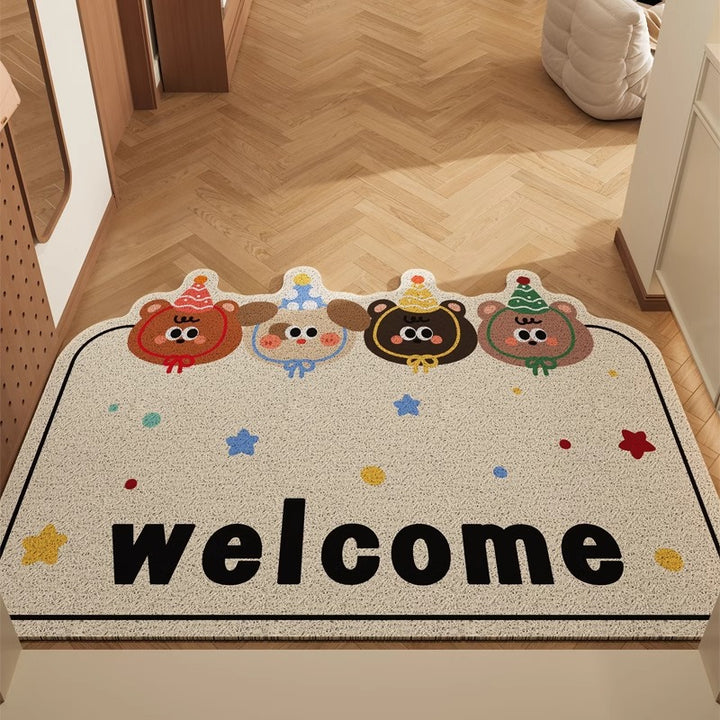 Cartoon-Themed Welcome Mat