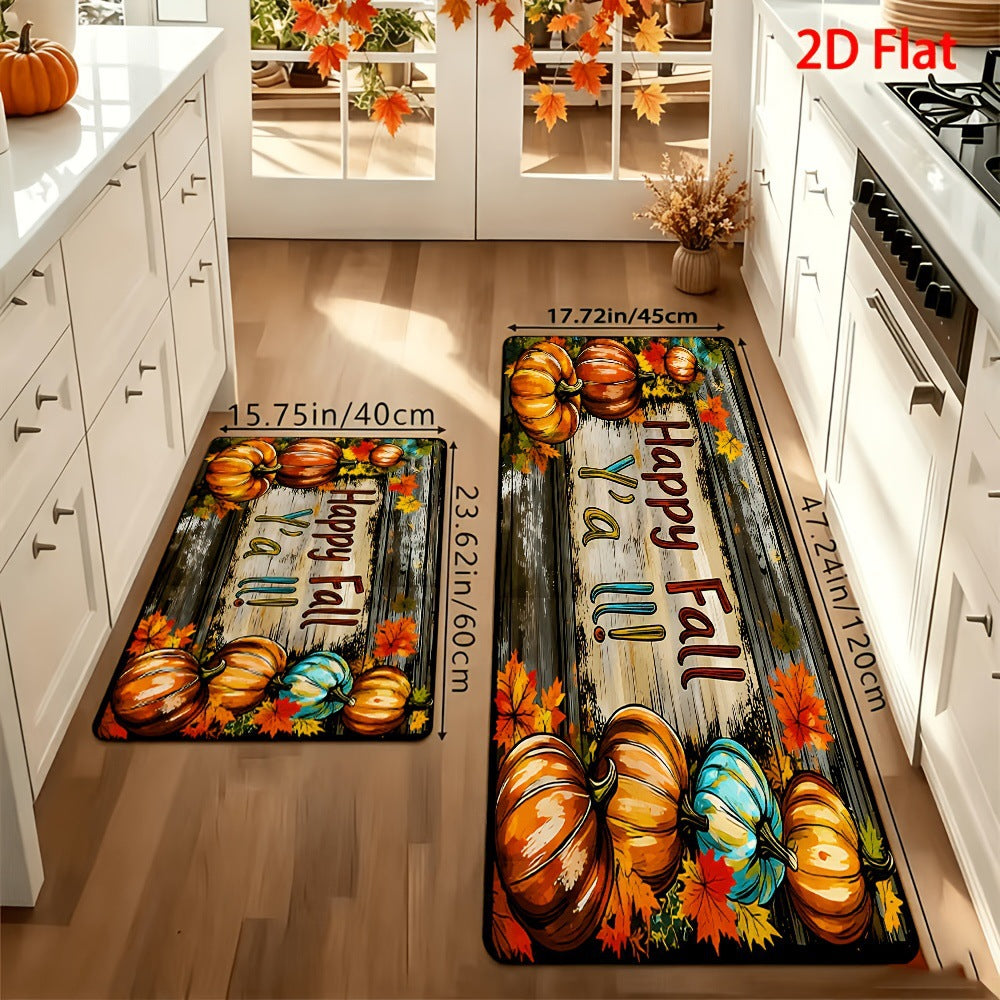 Fall-Themed Kitchen Runner Mat