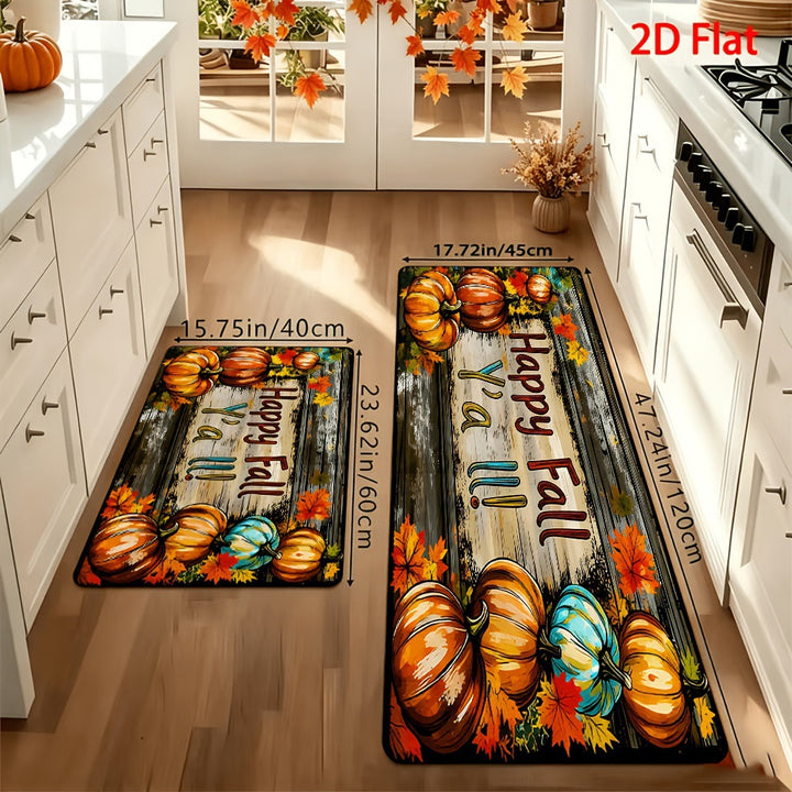 Fall-Themed Kitchen Runner Mat