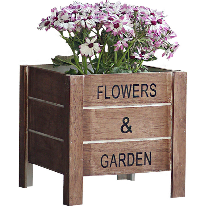 Decorative wooden box for plants Kalsten
